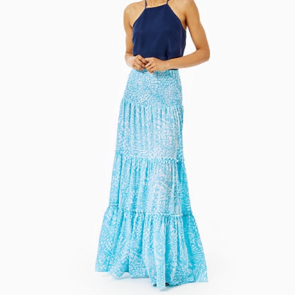 NWT Lilly Pulitzer Hanalei Tiered Maxi Skirt